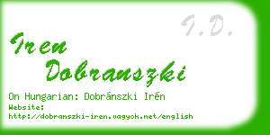 iren dobranszki business card
